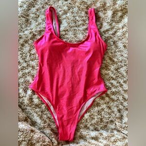 Retro 80s/90s Swimsuit / One-Piece, High Cut, Low Back / Medium / 🆕